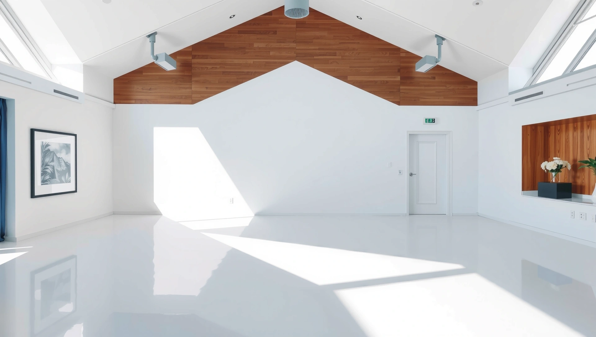 Sparkling clean modern interior with natural light