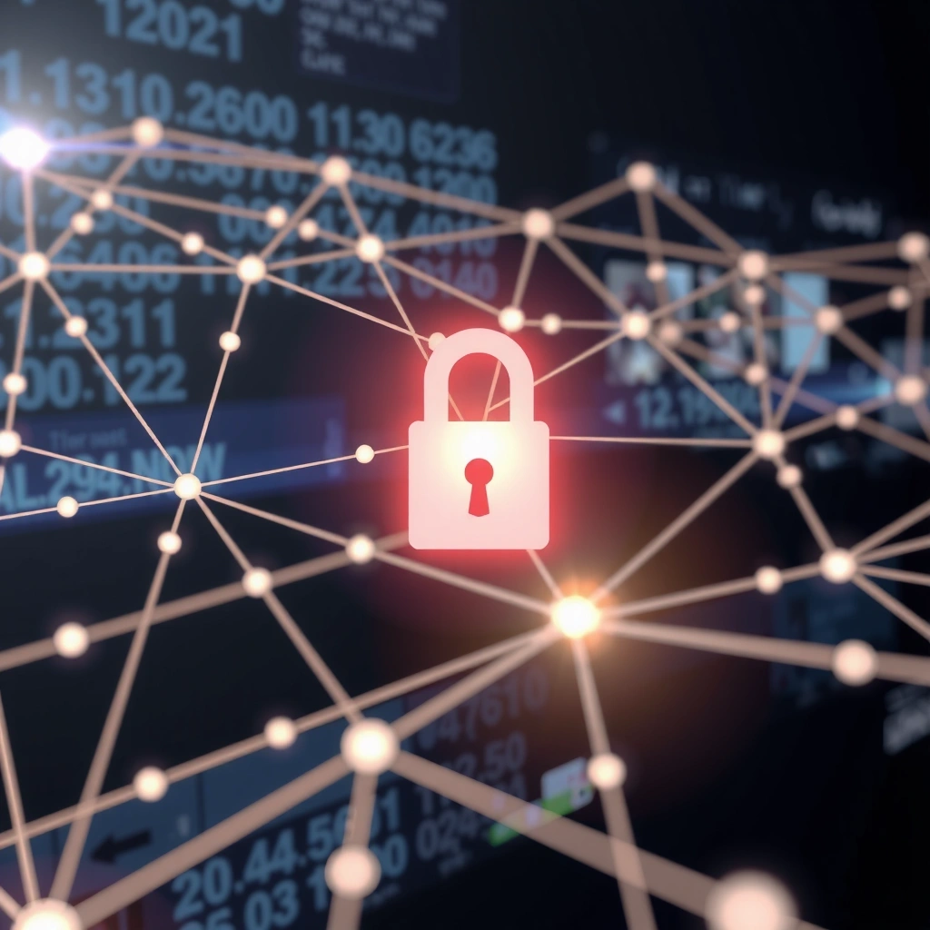 Padlock icon over a digital background, symbolizing data security